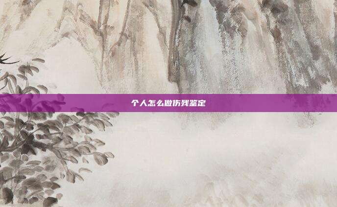 個人怎么做傷殘鑒定