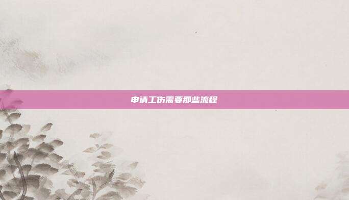 申請(qǐng)工傷需要那些流程