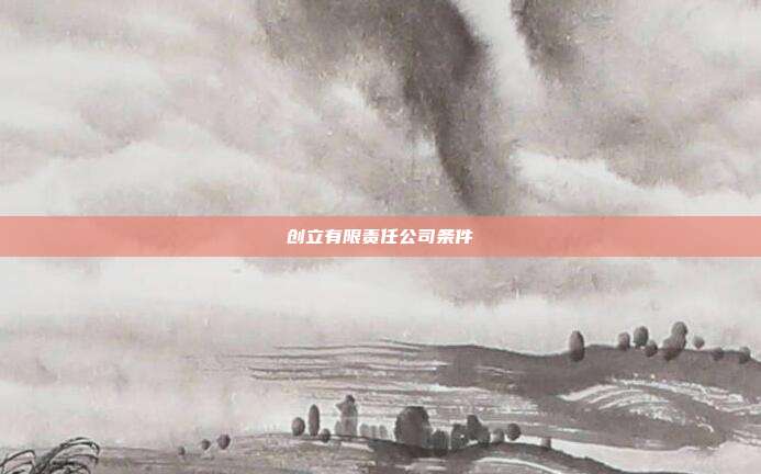 創立有限責任公司條件