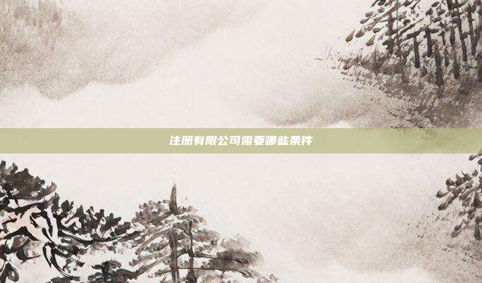 注冊有限公司需要哪些條件