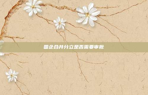 國企合并分立是否需要審批