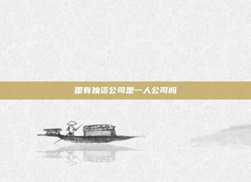 國有獨資公司是一人公司嗎