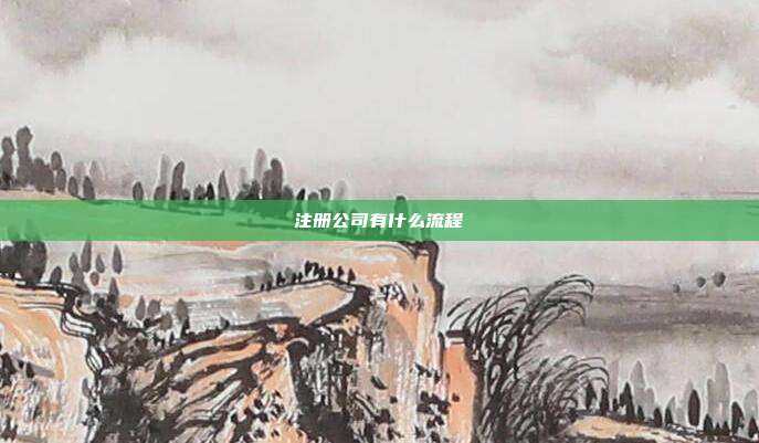 注冊公司有什么流程