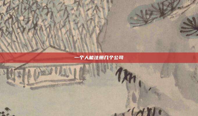 一個人能注冊幾個公司