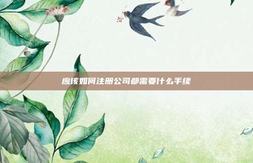 應該如何注冊公司都需要什么手續