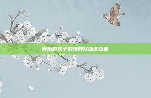 離婚時孩子的撫養權應該歸誰