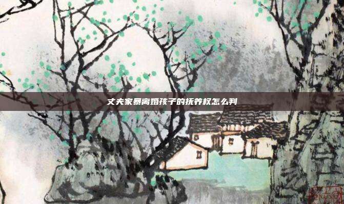 丈夫家暴離婚孩子的撫養(yǎng)權(quán)怎么判