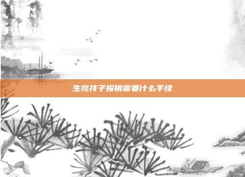 生完孩子報銷需要什么手續