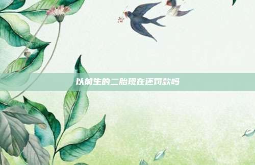以前生的二胎現(xiàn)在還罰款嗎