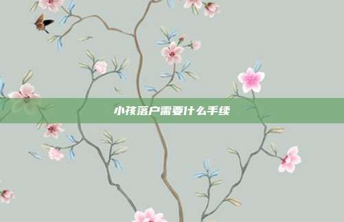 小孩落戶需要什么手續