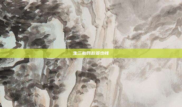 生三胎罰款多少錢