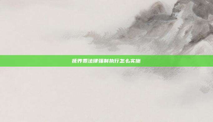 撫養(yǎng)費(fèi)法律強(qiáng)制執(zhí)行怎么實(shí)施