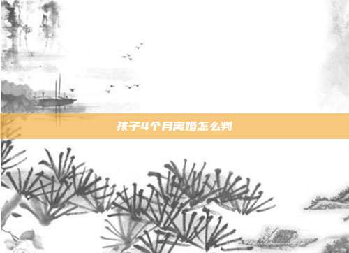 孩子4個月離婚怎么判