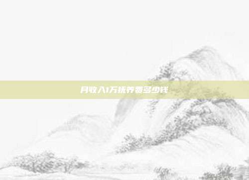月收入1萬撫養(yǎng)費多少錢