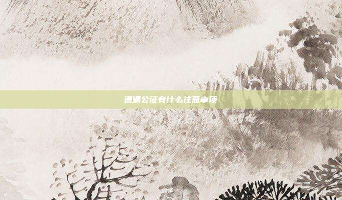 遺囑公證有什么注意事項