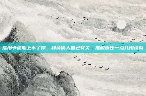 信用卡逾期上不了岸，和負(fù)債人自己有關(guān)，推脫責(zé)任一點(diǎn)兒用沒有