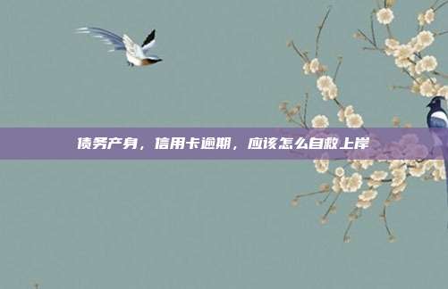 債務產身,信用卡逾期,應該怎么自救上岸