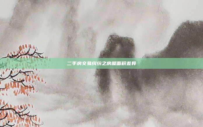 二手房交易糾紛之房屋面積差異