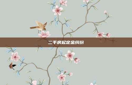 二手房起定金糾紛