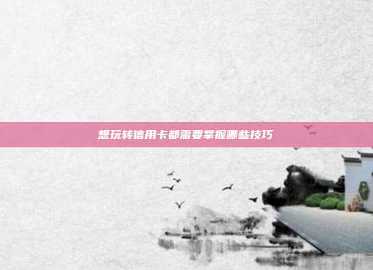 想玩轉(zhuǎn)信用卡都需要掌握哪些技巧