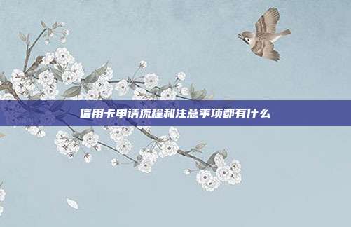 信用卡申請流程和注意事項都有什么