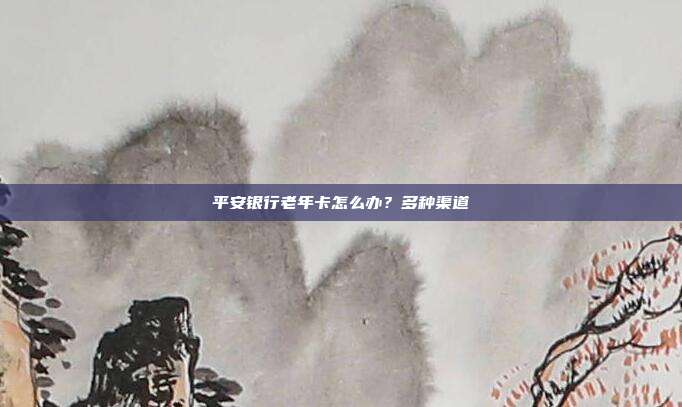 平安銀行老年卡怎么辦?多種渠道