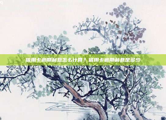 信用卡逾期利息怎么計算?信用卡逾期利息是多少