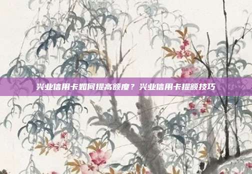 興業信用卡如何提高額度?興業信用卡提額技巧
