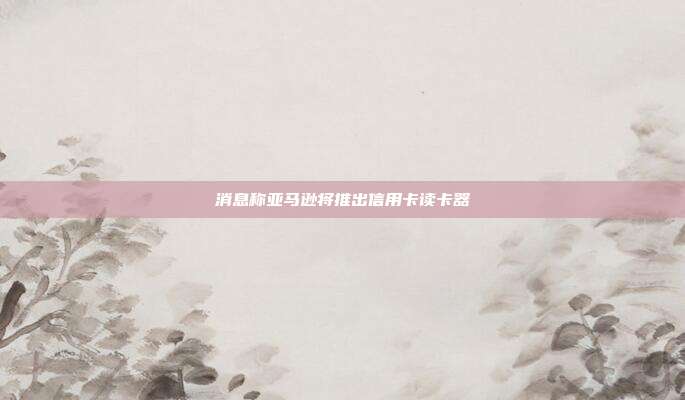消息稱亞馬遜將推出信用卡讀卡器