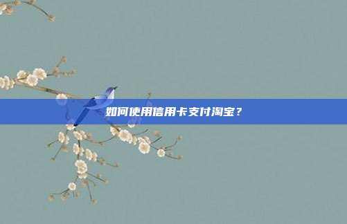 如何使用信用卡支付淘寶？