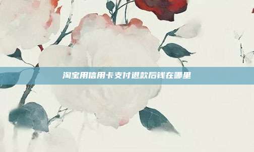 淘寶用信用卡支付退款后錢在哪里