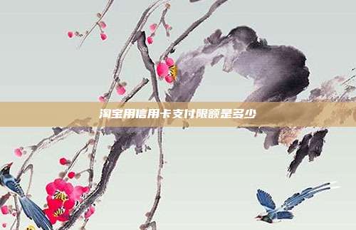 淘寶用信用卡支付限額是多少