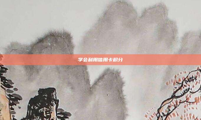 學(xué)會(huì)利用信用卡積分