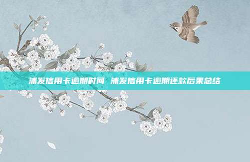 浦發(fā)信用卡逾期時間 浦發(fā)信用卡逾期還款后果總結