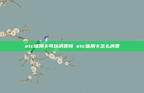etc信用卡可以消費嗎 etc信用卡怎么消費