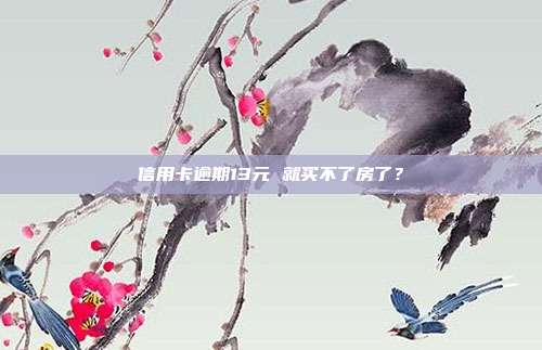 信用卡逾期13元 就買不了房了?