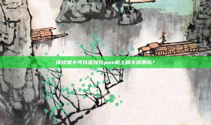環(huán)球黑卡可以直接在pos機上刷卡消費嗎?