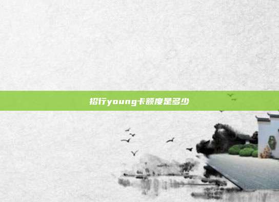 招行young卡額度是多少