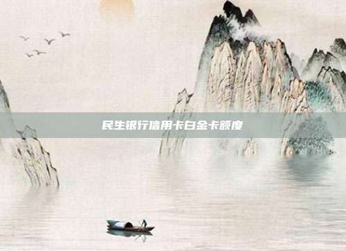 民生銀行信用卡白金卡額度