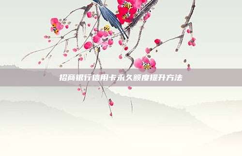 招商銀行信用卡永久額度提升方法