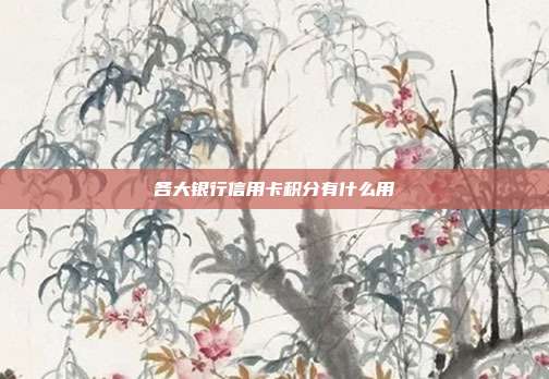各大銀行信用卡積分有什么用