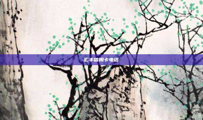 匯豐信用卡電話