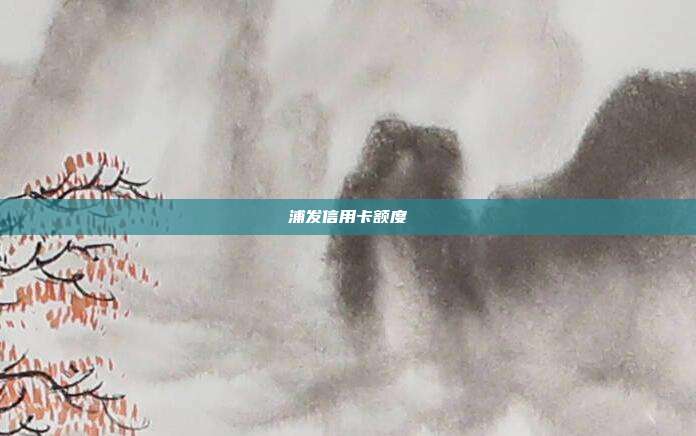 浦發信用卡額度