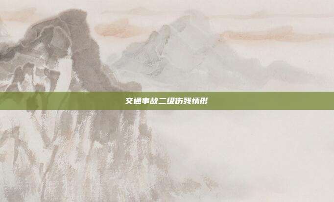 交通事故二級(jí)傷殘情形
