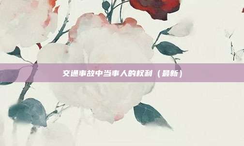 交通事故中當(dāng)事人的權(quán)利(最新)