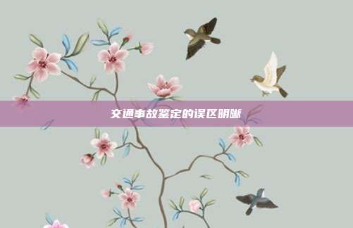 交通事故鑒定的誤區(qū)明晰