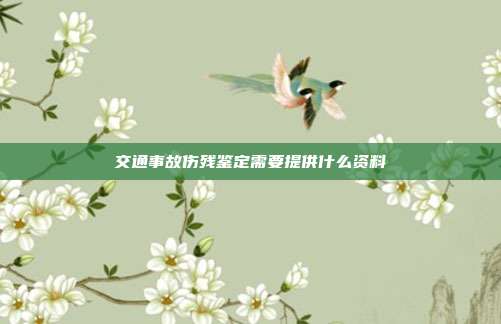 交通事故傷殘鑒定需要提供什么資料