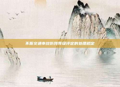 不服交通事故傷殘等級評定的處理規(guī)定