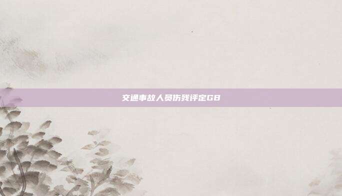 交通事故人員傷殘評定GB