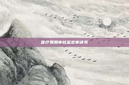 醫(yī)療費(fèi)用審核鑒定申請書